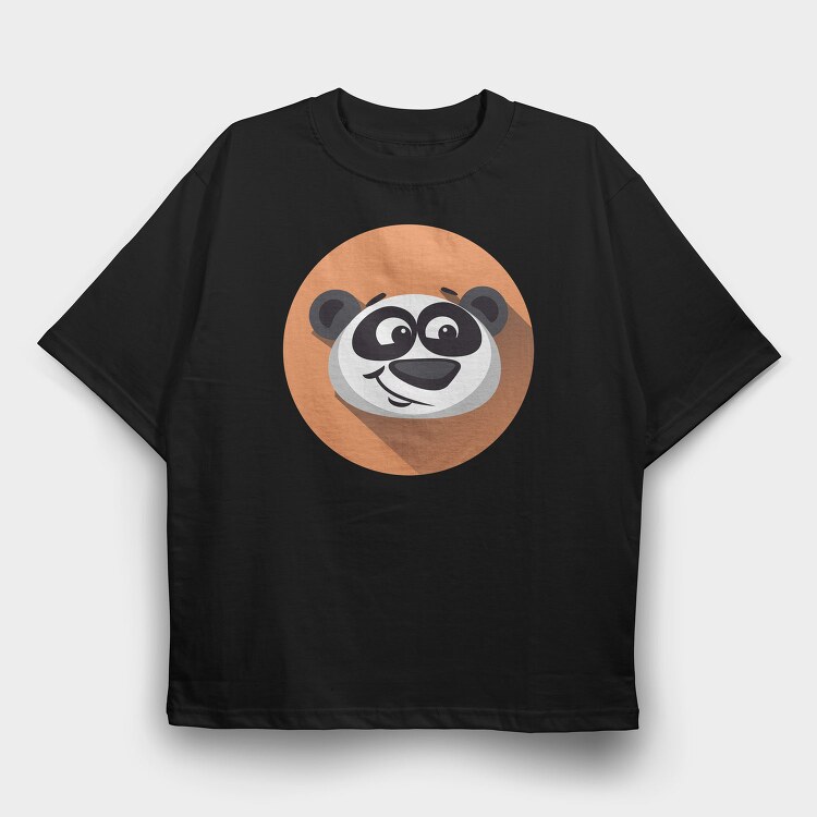 Panda Smile Icon, Tricou Oversize Barbati (Unisex)