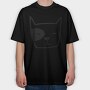 Simple Dog Face, Tricou Oversize Barbati (Unisex)