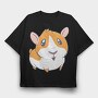 Hammy Hamster, Tricou Oversize Barbati (Unisex)