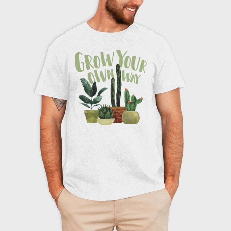 Plants And Cactus Watercolor Mug 02, Tricou Barbati (Unisex)