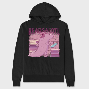 Axolotl Reading Books Readsalotl, Hanorac Oversize Barbati (Unisex)