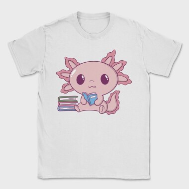 Axolotl Reading, Tricou Barbati (Unisex)