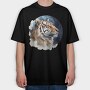 Tiger Night Spirit, Tricou Oversize Barbati (Unisex)