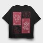 Simple Sakura Flowers 06, Tricou Oversize Barbati (Unisex)