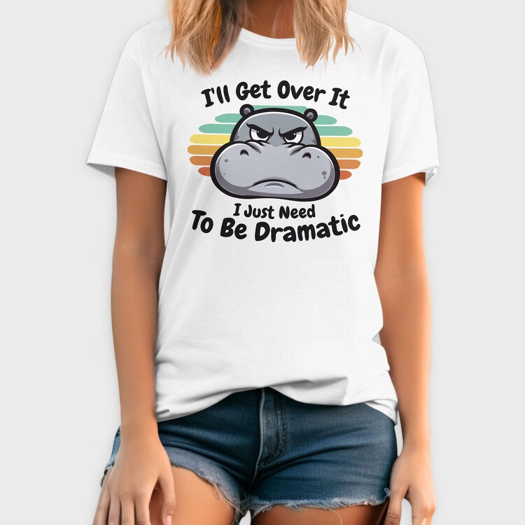 Dramatic Hippo, Tricou Barbati (Unisex)
