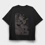 Bear Playing Guitar Hand Drawn, Tricou Oversize Barbati (Unisex)