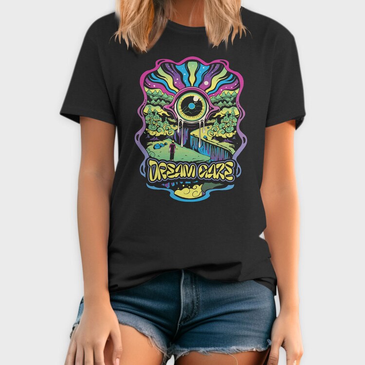 Dream Days Psychedelic Eye Forest, Tricou Barbati (Unisex)