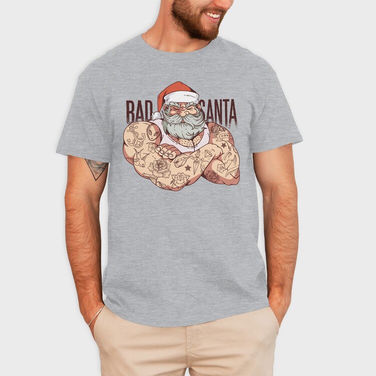Bad Tattoo Santa, Tricou Barbati (Unisex)