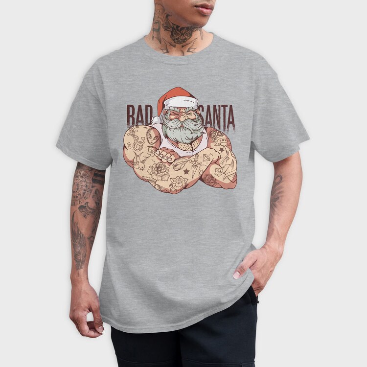 Bad Tattoo Santa, Tricou Barbati (Unisex)