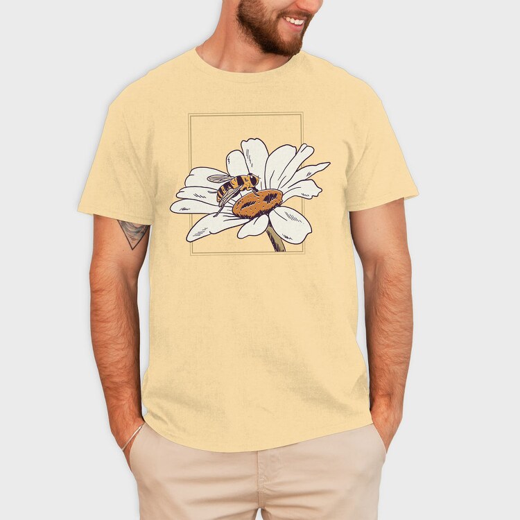Bee Flower, Tricou Barbati (Unisex)