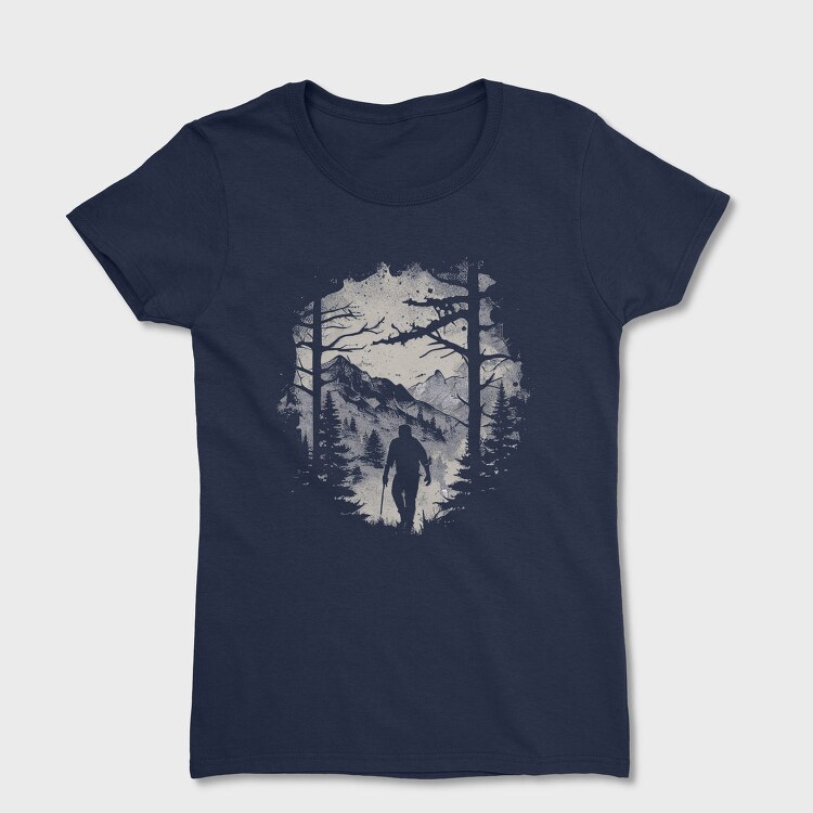 Man Hiking Forest, Tricou Femei