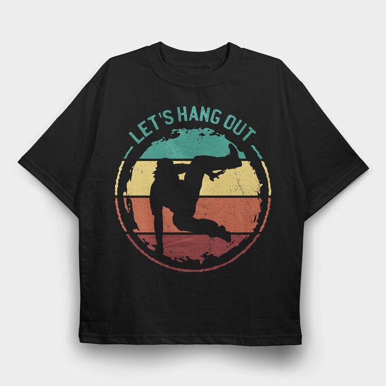 Parkour Retro Sunset Quote, Tricou Oversize Barbati (Unisex)