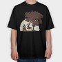 Sisters Playing Swinging, Tricou Oversize Barbati (Unisex)
