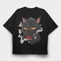 Bad Tempered Cat, Tricou Oversize Barbati (Unisex)