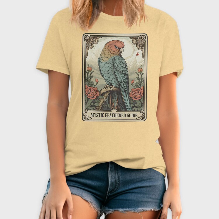 Parrot Tarot Card, Tricou Barbati (Unisex)