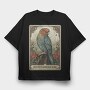 Parrot Tarot Card, Tricou Oversize Barbati (Unisex)