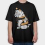 Bee Pug Dog, Tricou Oversize Barbati (Unisex)