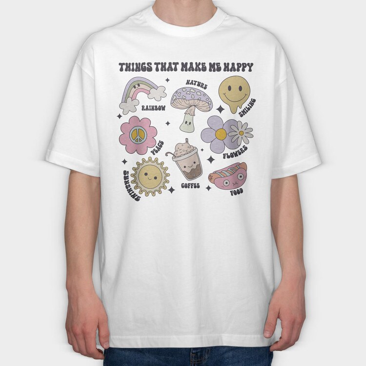 Things That Make Me Happy, Tricou Oversize Barbati (Unisex)