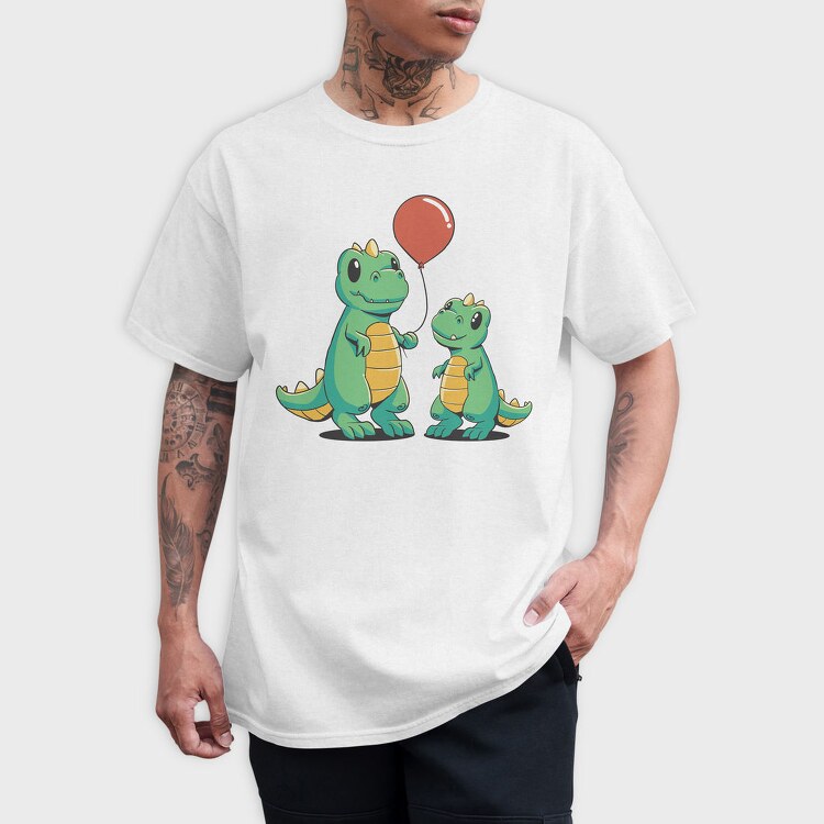 Playful Dinosaur Dinos Balloon Onesie, Tricou Barbati (Unisex)
