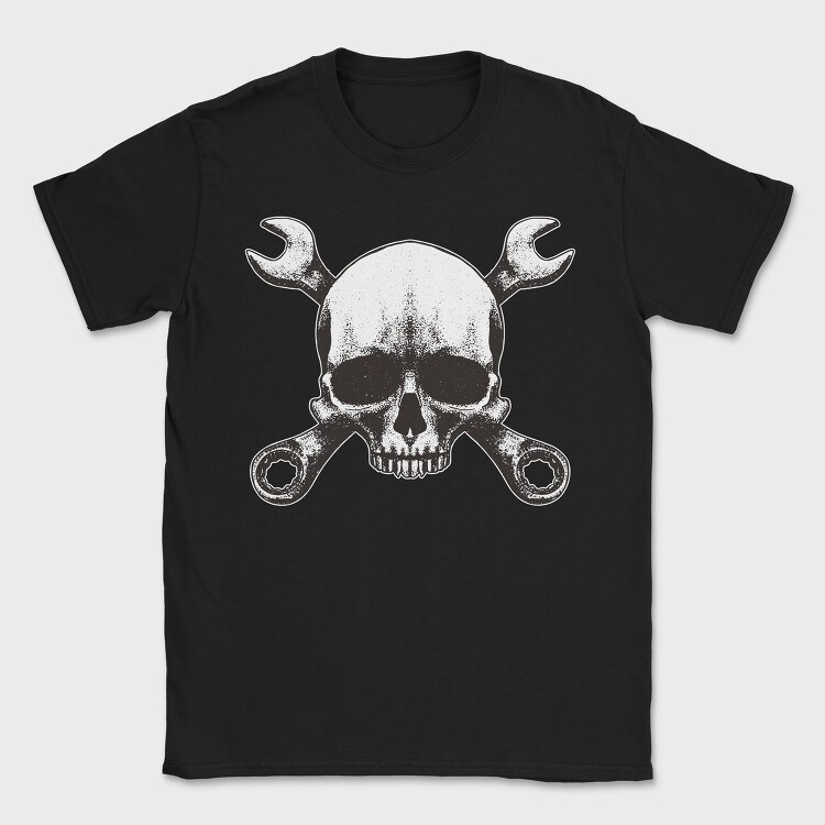 Mechanic Skull Wrench, Tricou Barbati (Unisex)