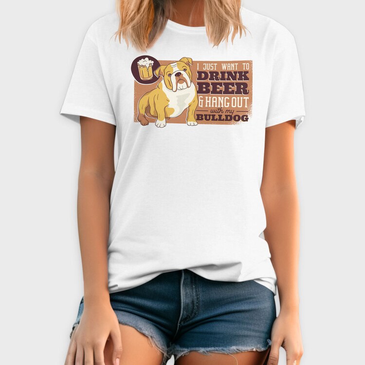 Beer & Bulldog, Tricou Barbati (Unisex)