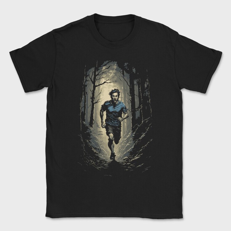 Man Running Forest, Tricou Barbati (Unisex)