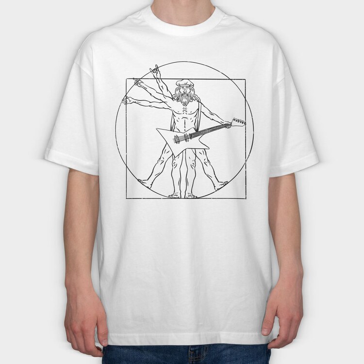 Man Electric Guitar, Tricou Oversize Barbati (Unisex)