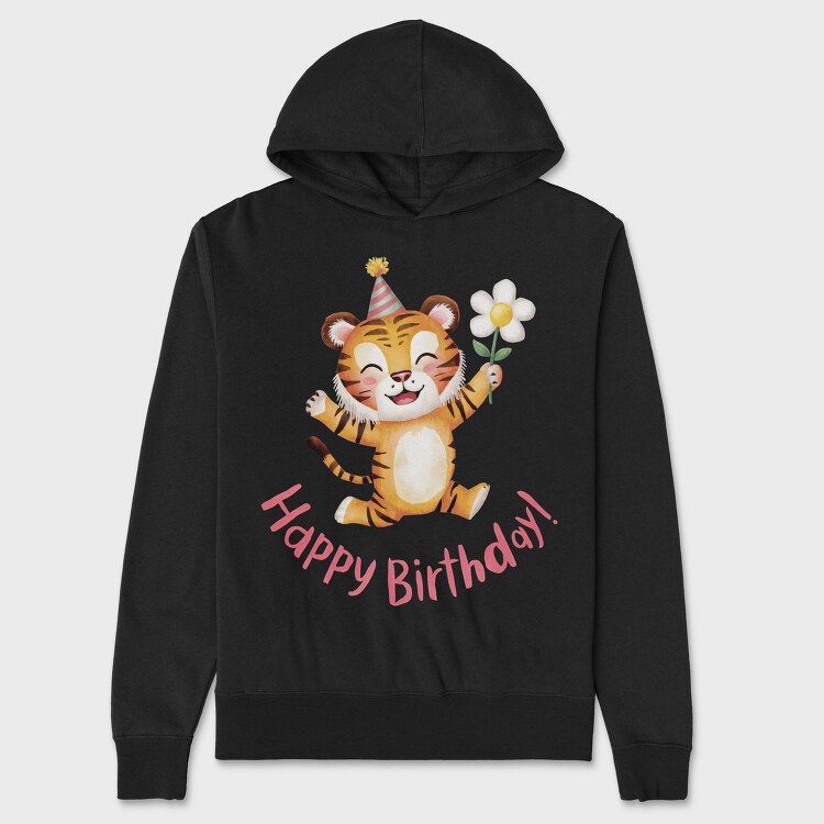 Tiger Party Flower, Hanorac Oversize Barbati (Unisex)