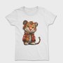 Tiger Patchwork Christmas, Tricou Femei