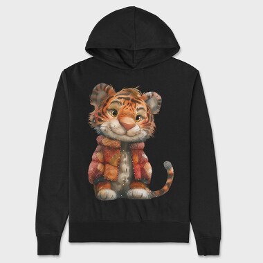 Tiger Patchwork Christmas, Hanorac Oversize Barbati (Unisex)
