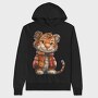 Tiger Patchwork Christmas, Hanorac Oversize Barbati (Unisex)