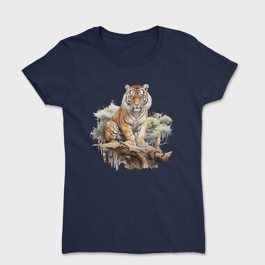 Tiger Sitting Tree Branch, Tricou Femei
