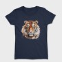 Tiger Watercolor Portrait, Tricou Femei