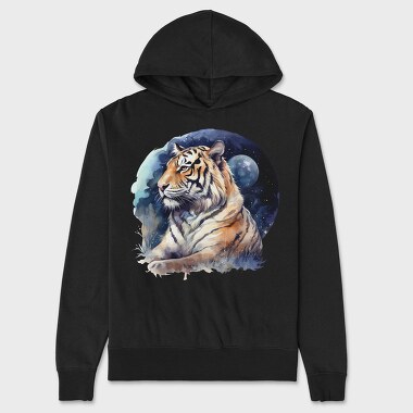 Tiger Wild Stare, Hanorac Oversize Barbati (Unisex)