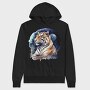 Tiger Wild Stare, Hanorac Oversize Barbati (Unisex)