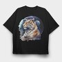 Tiger Wild Stare, Tricou Oversize Barbati (Unisex)
