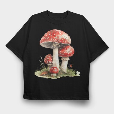 Toadstools Red Spots, Tricou Oversize Barbati (Unisex)