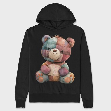 Torn Bear Clipart, Hanorac Oversize Barbati (Unisex)