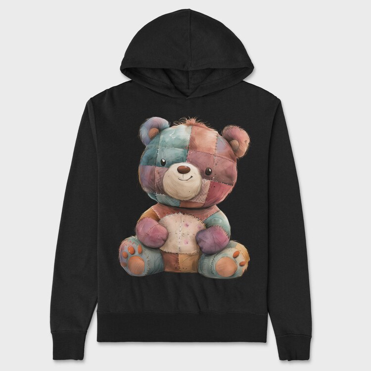 Torn Bear Clipart, Hanorac Oversize Barbati (Unisex)