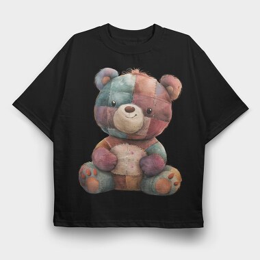 Torn Bear Clipart, Tricou Oversize Barbati (Unisex)