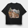Trail Backpack Mountain, Tricou Oversize Barbati (Unisex)