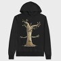 Tree Face Eyes, Hanorac Oversize Barbati (Unisex)