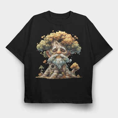 Tree Giant Face, Tricou Oversize Barbati (Unisex)