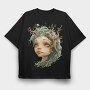 Tree Girl Brush, Tricou Oversize Barbati (Unisex)