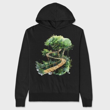 Tree House Pathway, Hanorac Oversize Barbati (Unisex)