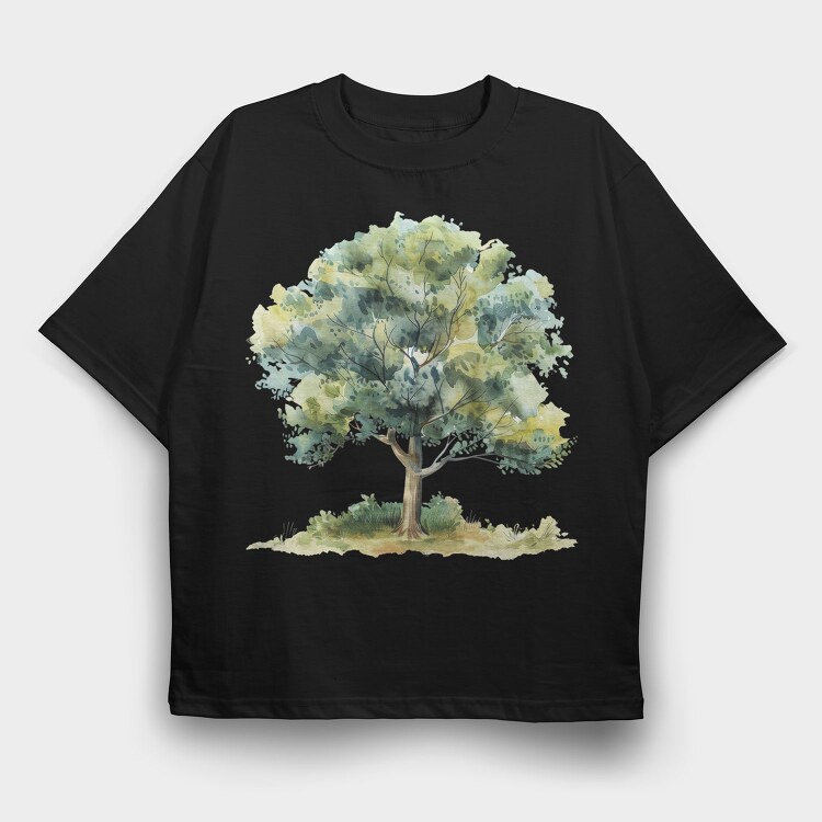 Tree In Forest, Tricou Oversize Barbati (Unisex)