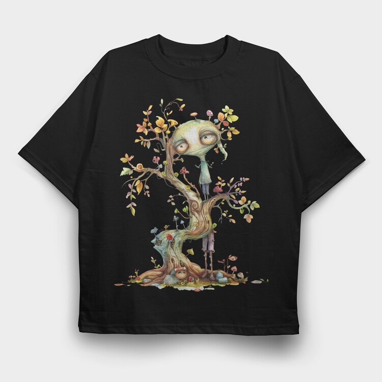 Tree Monster Mushrooms, Tricou Oversize Barbati (Unisex)