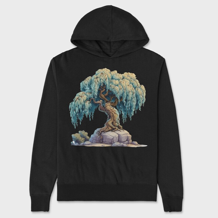 Tree On Rocks, Hanorac Oversize Barbati (Unisex)