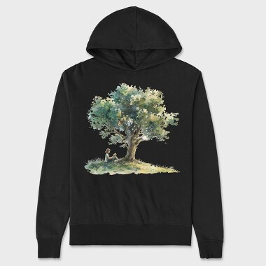 Tree Reading Nest, Hanorac Oversize Barbati (Unisex)