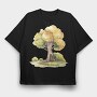 Tree Sky Scape, Tricou Oversize Barbati (Unisex)